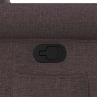 Poltrona Reclinabile Marrone Scuro in Tessuto 4015661