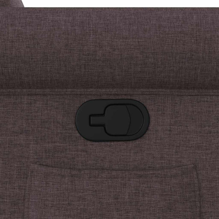 Poltrona Reclinabile Marrone Scuro in Tessuto 4015661