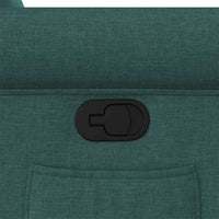 vidaXL Poltrona Reclinabile in Tessuto Verde Scuro