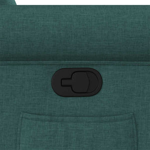 vidaXL Poltrona Reclinabile in Tessuto Verde Scuro