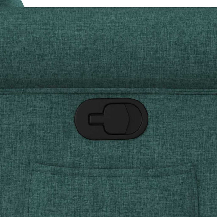 vidaXL Poltrona Reclinabile in Tessuto Verde Scuro