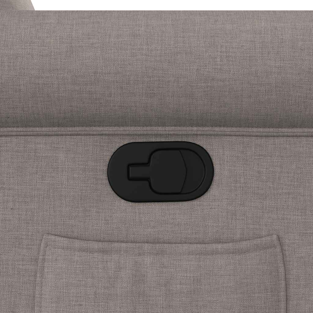 vidaXL Poltrona Reclinabile in Tessuto Tortora