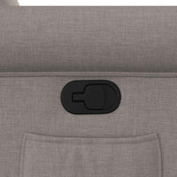 vidaXL Poltrona Reclinabile in Tessuto Tortora