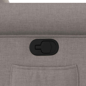 vidaXL Poltrona Reclinabile in Tessuto Tortora