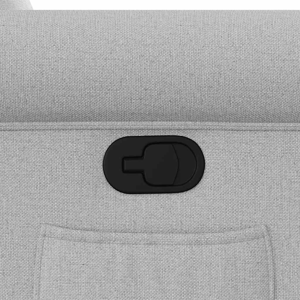 vidaXL Poltrona Reclinabile in Tessuto Grigio Nuvola