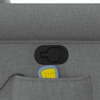 vidaXL Poltrona Massaggiante Reclinabile Grigio Scuro in Tessuto