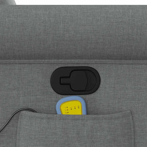 Poltrona reclinabile massaggiante in tessuto grigio scuro 4015667