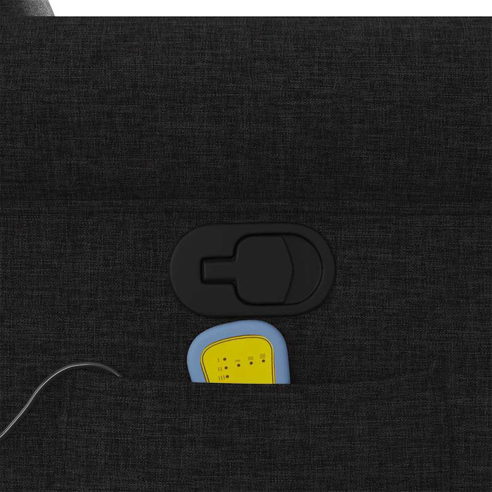 Poltrona Massaggiante Reclinabile Nera in Tessuto 4015668