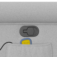 Poltrona Massaggiante Reclinabile Grigio Nuvola in Tessuto