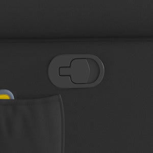 Poltrona Reclinabile Nera in Similpelle Lucida 4015678