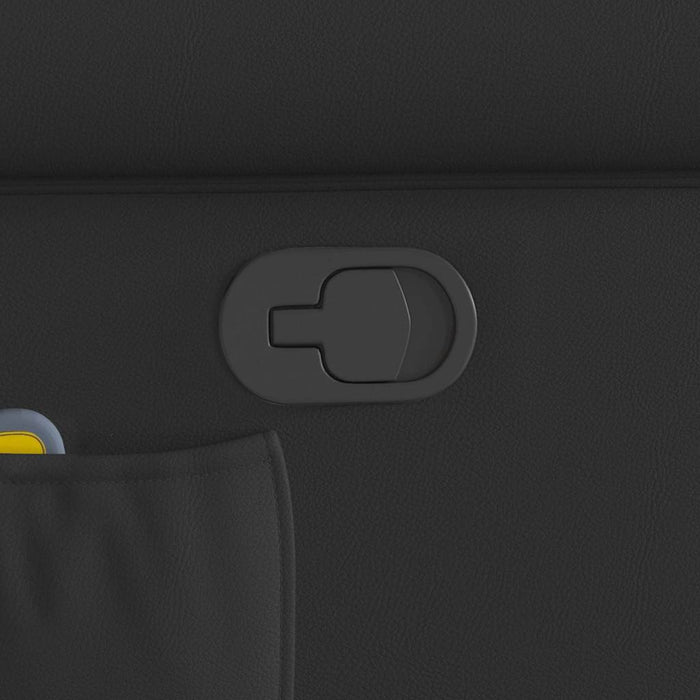 Poltrona Reclinabile Nera in Similpelle Lucida 4015678