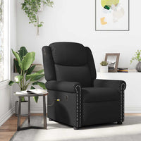 Poltrona Reclinabile Nera in Similpelle Lucida 4015678