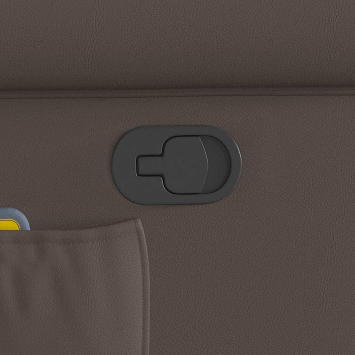 Poltrona Reclinabile Marrone in Similpelle Lucida 4015679