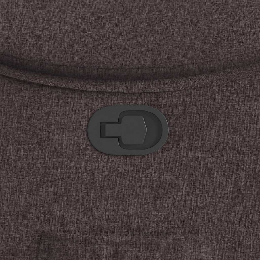 Poltrona Reclinabile Marrone Scuro in Tessuto 4015685