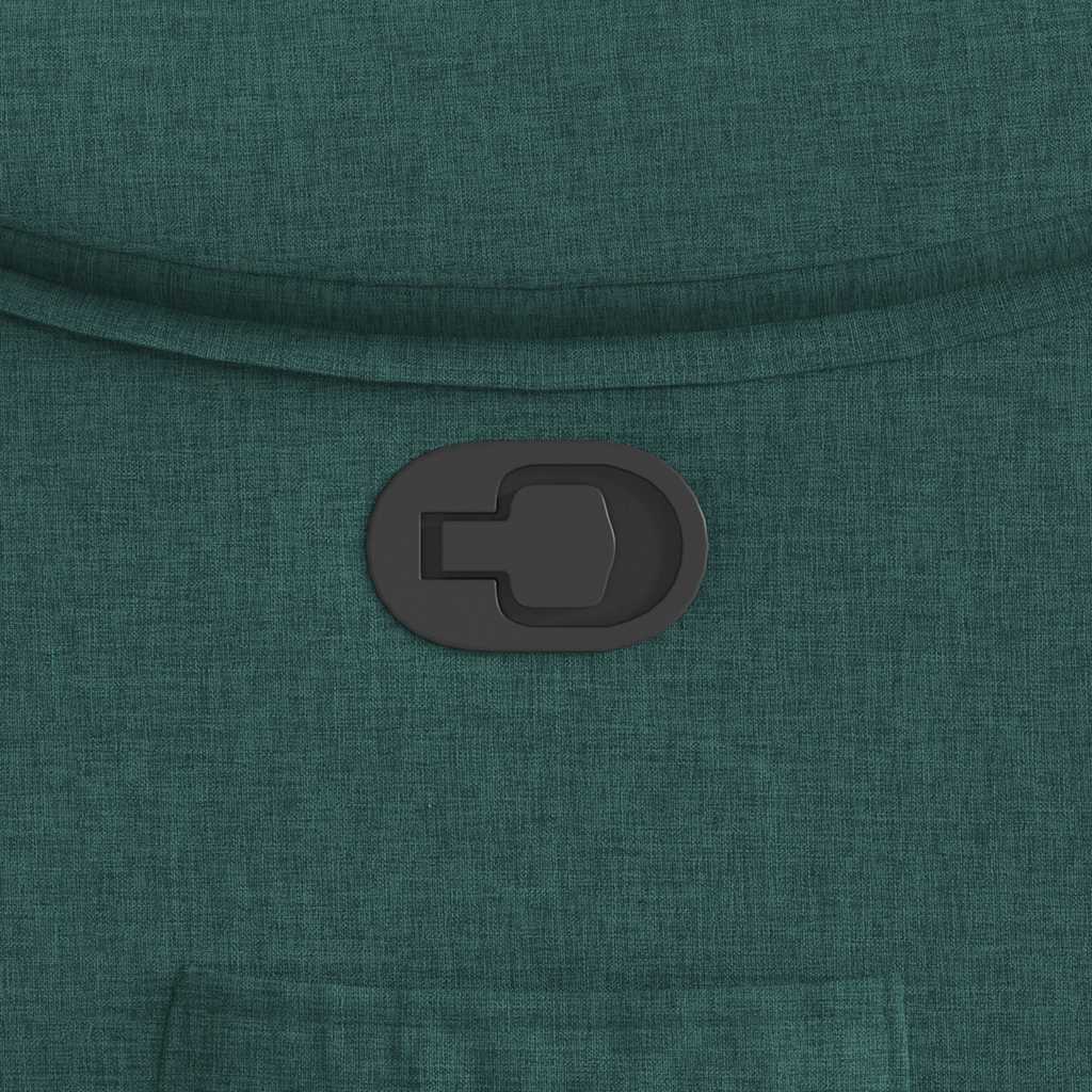 Poltrona Reclinabile in Tessuto Verde Scuro 4015686