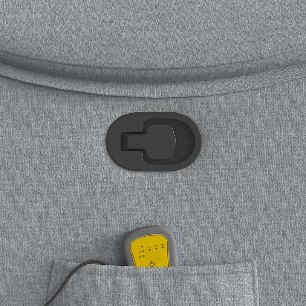 Poltrona Massaggiante Reclinabile Grigio Chiaro in Tessuto 4015690