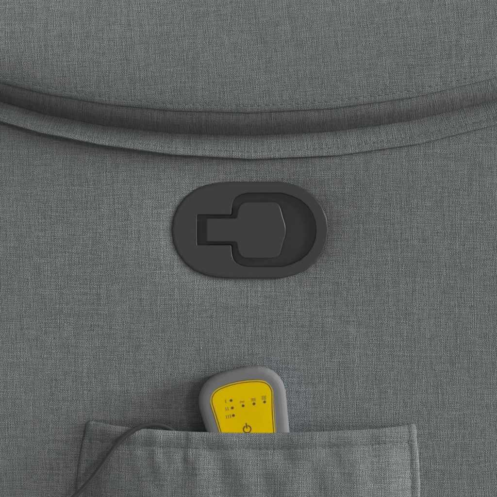Poltrona Massaggiante Reclinabile Grigio Scuro in Tessuto 4015691