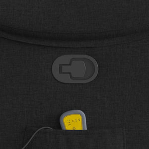 vidaXL Poltrona Massaggiante Reclinabile Nera in Tessuto