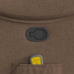 vidaXL Poltrona Massaggiante Reclinabile Marrone in Tessuto