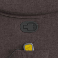 Poltrona Massaggiante Reclinabile Marrone Scuro in Tessuto 4015695