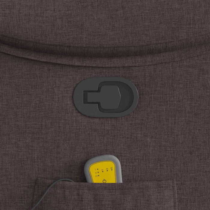 Poltrona Massaggiante Reclinabile Marrone Scuro in Tessuto 4015695