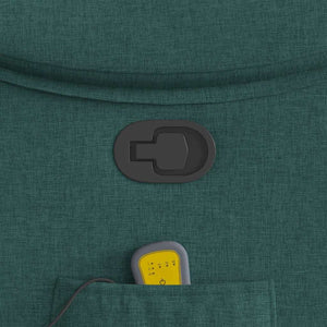 Poltrona Massaggiante Reclinabile Verde Scuro in Tessuto 4015696