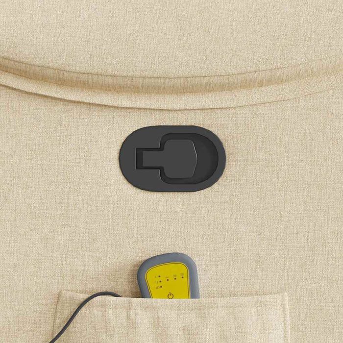 Poltrona Massaggiante Reclinabile Crema in Tessuto 4015698