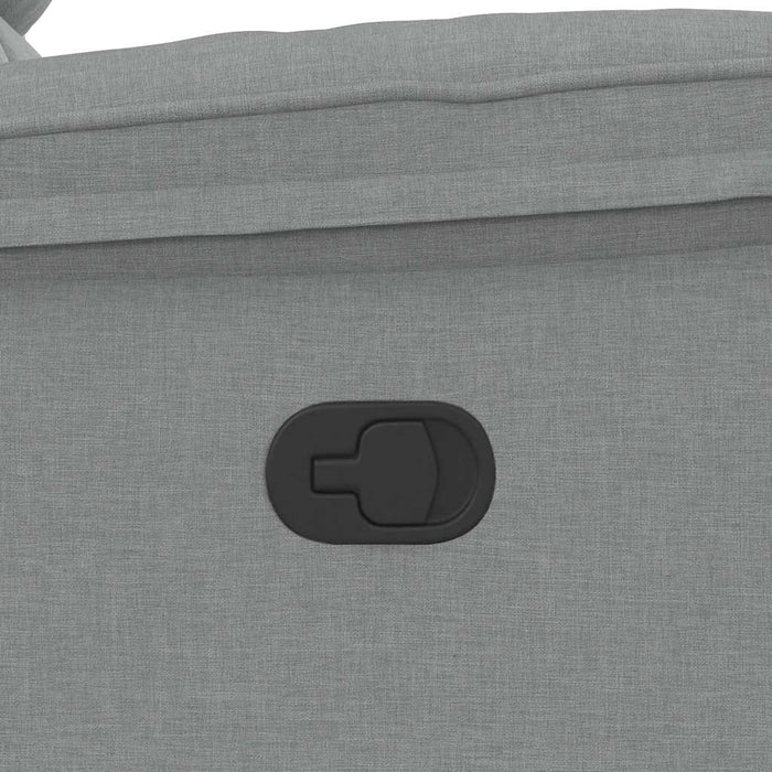 vidaXL Poltrona Reclinabile in Tessuto Grigio Chiaro