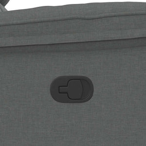 vidaXL Poltrona Reclinabile in Tessuto Grigio Scuro