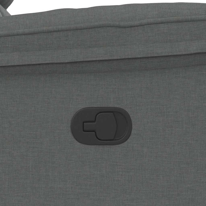 vidaXL Poltrona Reclinabile in Tessuto Grigio Scuro