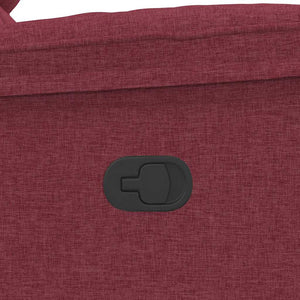 vidaXL Poltrona Reclinabile in Tessuto Rosso Vino