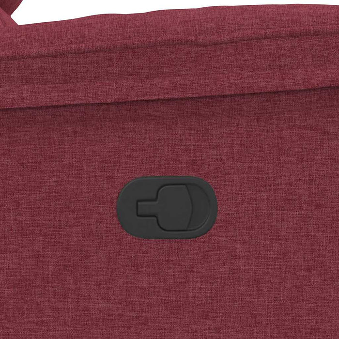 vidaXL Poltrona Reclinabile in Tessuto Rosso Vino