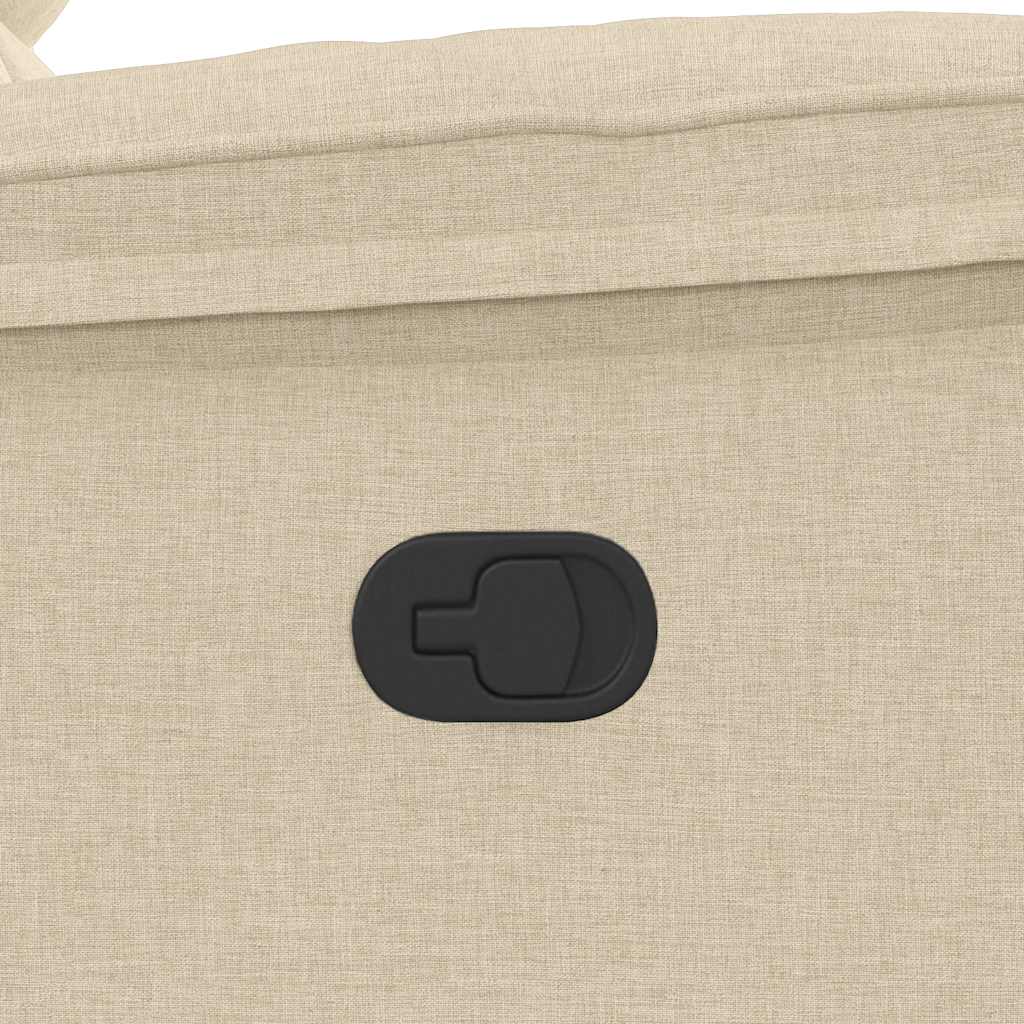 vidaXL Poltrona Reclinabile in Tessuto Crema