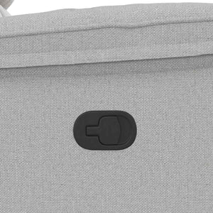 vidaXL Poltrona Reclinabile in Tessuto Grigio Nuvola