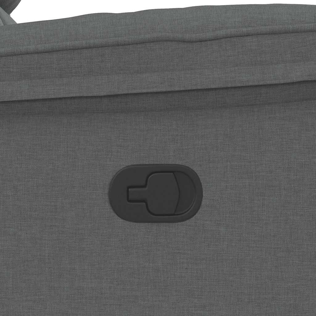 Poltrona Massaggiante Reclinabile Grigio Scuro in Tessuto 4015711