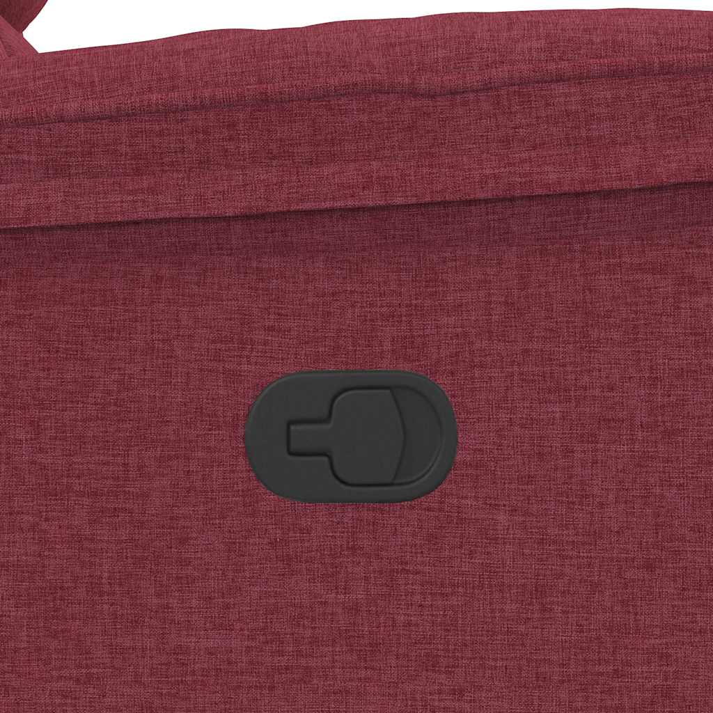 Poltrona Massaggiante Reclinabile Rosso Vino in Tessuto 4015713