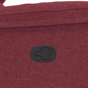 Poltrona Massaggiante Reclinabile Rosso Vino in Tessuto 4015713