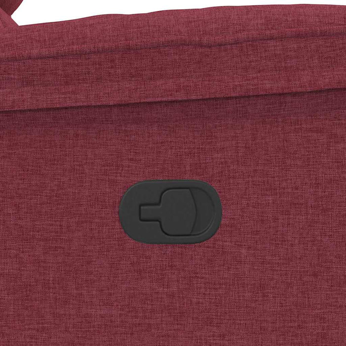 Poltrona Massaggiante Reclinabile Rosso Vino in Tessuto 4015713