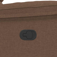 vidaXL Poltrona Massaggiante Reclinabile Marrone in Tessuto