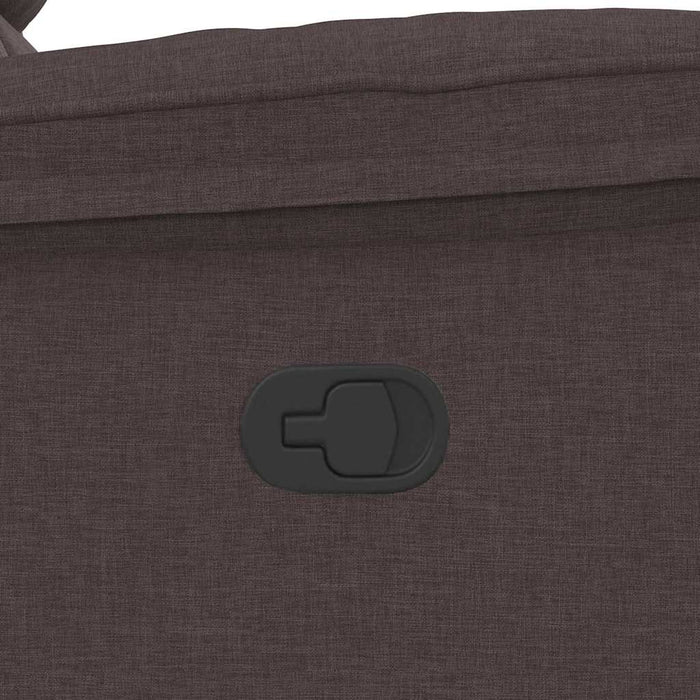 vidaXL Poltrona Massaggiante Reclinabile Marrone Scuro in Tessuto