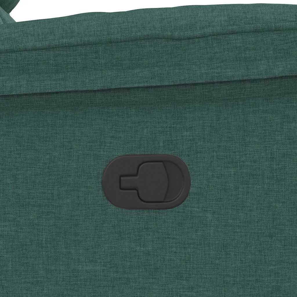 Poltrona Massaggiante Reclinabile Verde Scuro in Tessuto 4015716