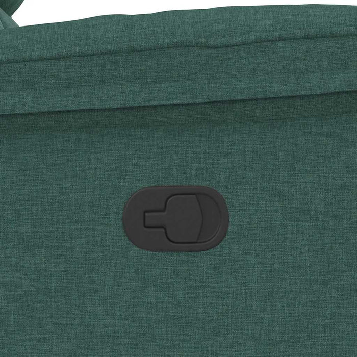 Poltrona Massaggiante Reclinabile Verde Scuro in Tessuto 4015716