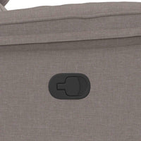 vidaXL Poltrona Massaggiante Reclinabile Tortora in Tessuto