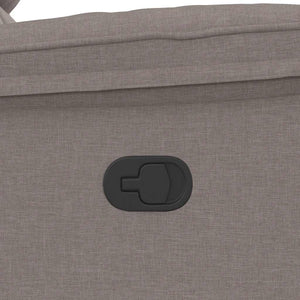 vidaXL Poltrona Massaggiante Reclinabile Tortora in Tessuto