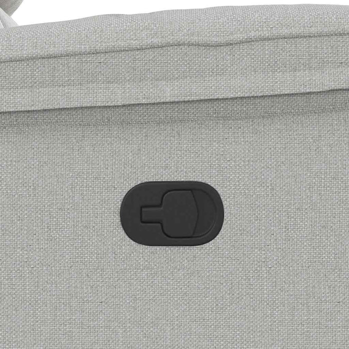 Poltrona Massaggiante Reclinabile Grigio Nuvola in Tessuto