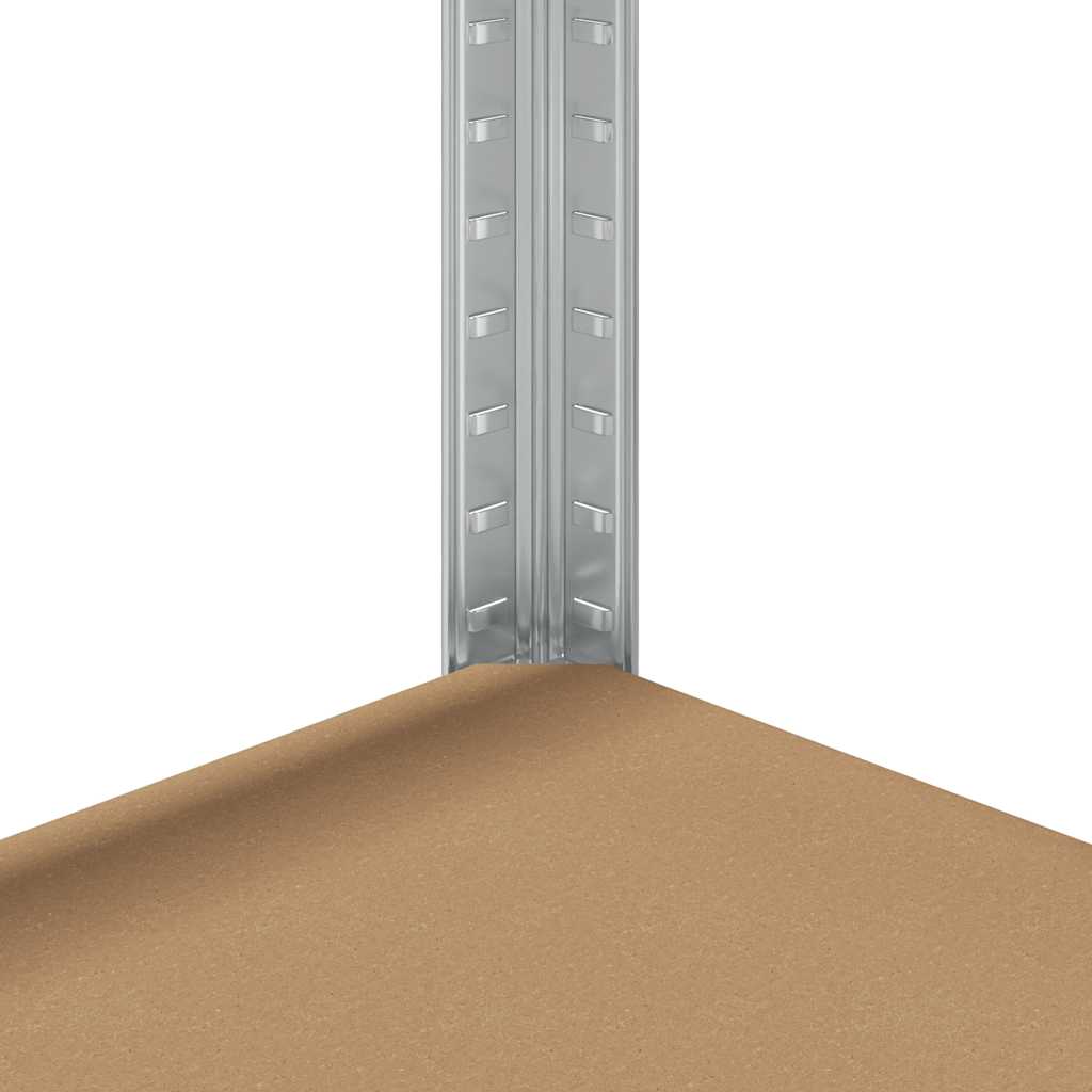 vidaXL Mensole Portaoggetti 5 Strati 3 pz Argento in Acciaio e Legno