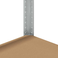 vidaXL Mensole Portaoggetti 5 Strati 3 pz Argento in Acciaio e Legno