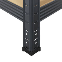 Mensole Portaoggetti 5 Strati 3pz Antracite in Acciaio e Legno 3307594