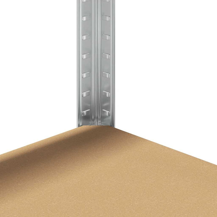 vidaXL Scaffali Resistenti 5 Ripiani 4pz Argento Acciaio e Multistrato