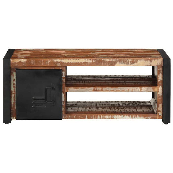 Tavolino Salotto Multicolore 90x50x36cm Legno Massello Recupero 4013554